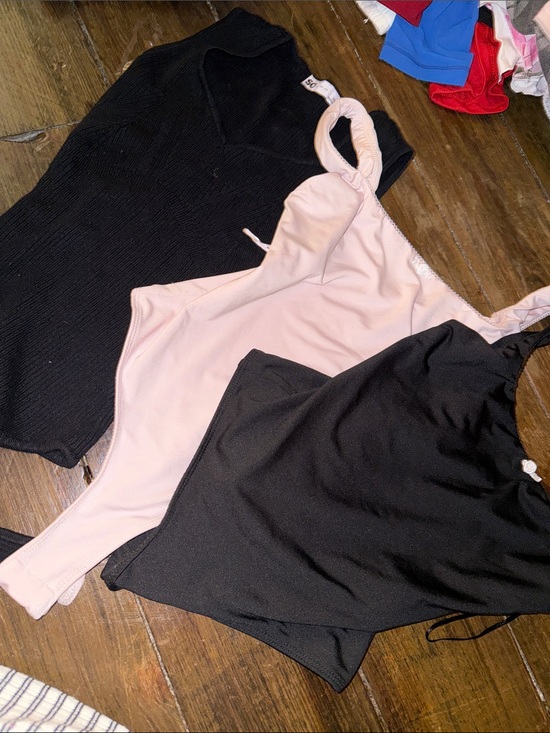 SO Tops - SO Pink and Black Bodysuit Duo — Scoop Neck Tank Styles